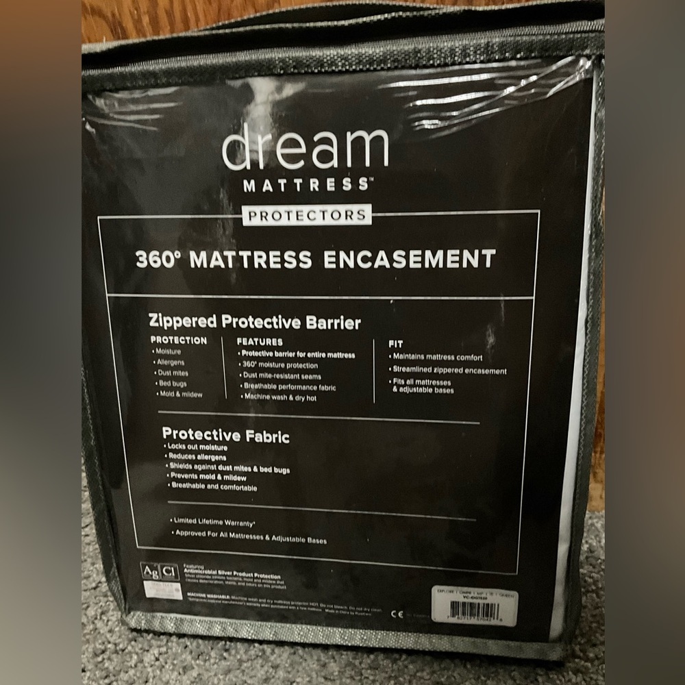 NWT Dream Mattress 360° Encasement Queen Zippered Bed Bug Proof Waterproof - Picture 4 of 5